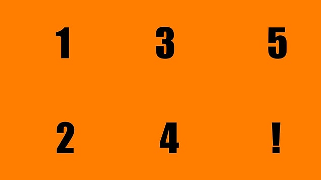 6. Pekiii, "!" olan yere hangisi gelmeli?