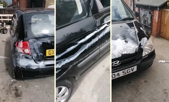 Babasının Arabasını Bir Güzel Boyayan Temizlik Meraklısı Çocuk