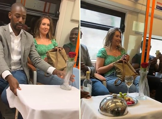 Tren Yolculuğu Yaparken Hiç Tanımadığı Bir Kadın İçin Kurduğu Masa ile Romantikliğin Kitabını Yazan Adam!