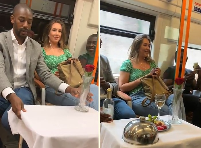 Tren Yolculuğu Yaparken Hiç Tanımadığı Bir Kadın İçin Kurduğu Masa ile Romantikliğin Kitabını Yazan Adam!