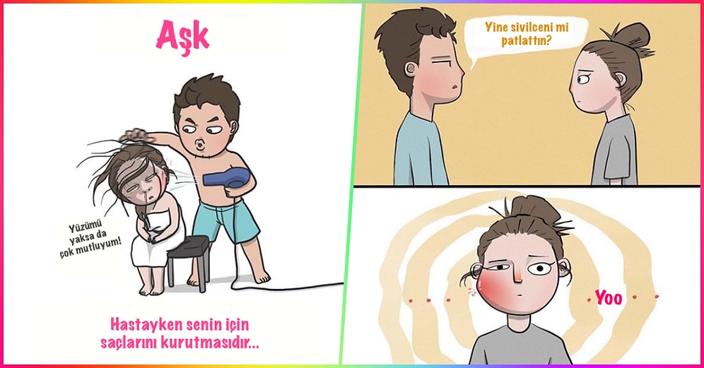 Kadın Erkek İlişkilerini En Doğal Halleri ile Kaleme Alan İllüstratörün Çizimlerinde Kendinizi Bulacağınız Kesin!