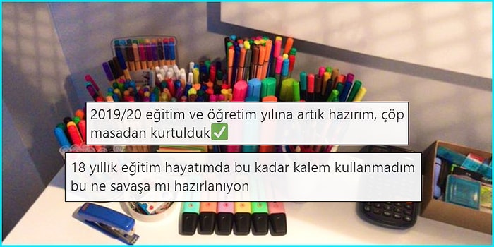 Aşırı Düzenli Masası ve Rengarenk Kalemleriyle Dikkat Çeken Kullanıcıya Sosyal Medyadan Gelen Tepkiler