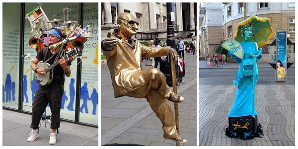 Dünyanın neresine giderseniz gidin çeşitli performanslar sergileyerek geçimini sağlayan sokak sanatçıları görebilirsiniz.