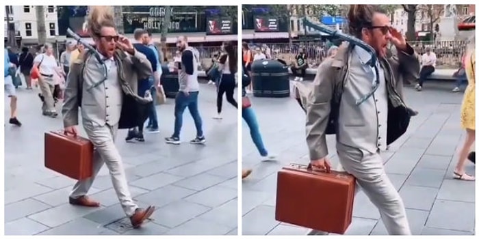 Bir Garip Sokak Sanatı! Heykel mi Gerçek mi Ayırt Edemeyeceğiniz Adam