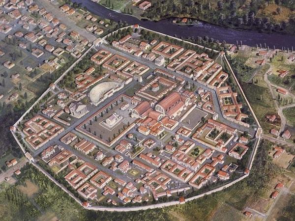 27. Roma İmparatorluğu şehri Aquae Sulis, yaklaşık 3. yüzyıl,