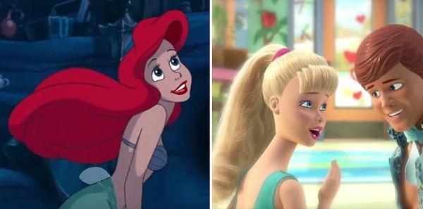 20. The Little Mermaid çizgi filmindeki Ariel'i ve Toy Story 3'teki Barbie'yi de aynı kişi seslendirmişti: Jodi Benson.
