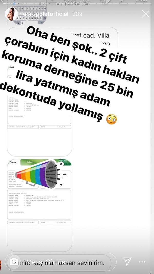 Ebru Polat, bunu Instagram hesabından böyle duyurdu.