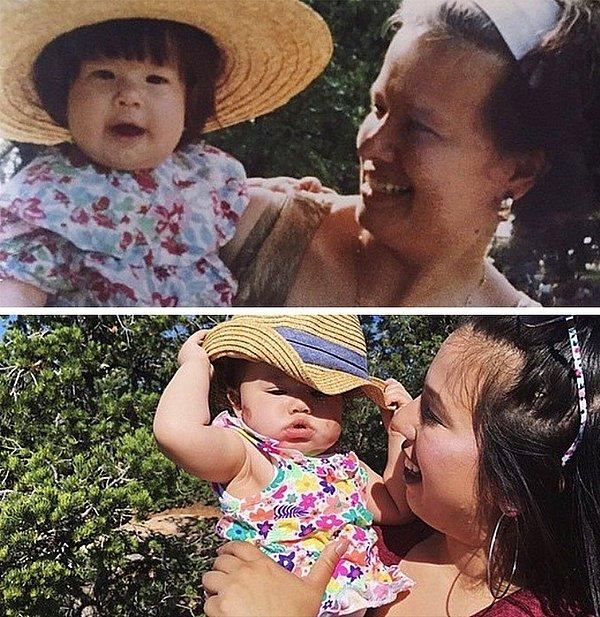 16. “1992 yılında annem ve ben vs 2016 yılında kızım ve ben.”