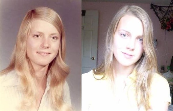 1. "Это моя мама и я в одном и том же возрасте"