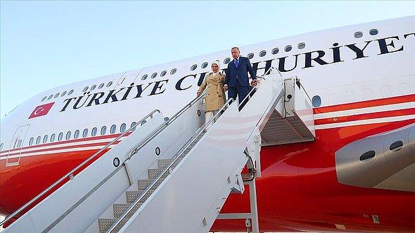 Erdoğan, basın toplantısının ardından, saat 14.15'te "TC-TRK" uçağıyla New York'a hareket etti.