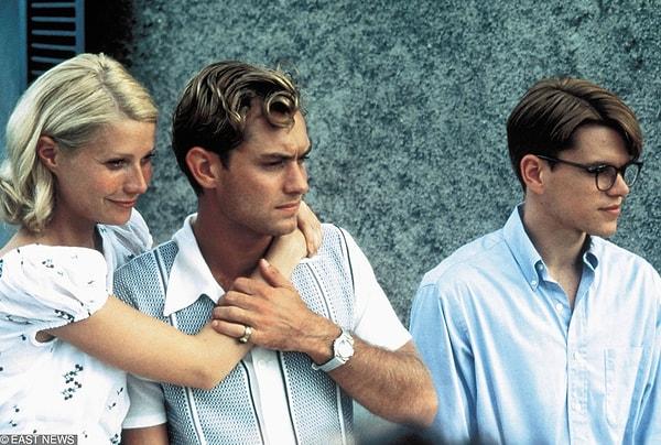 16. The Talented Mr. Ripley filminin çekimlerinden Gwyneth Paltrow, Jude Law, ve Matt Damon, 1999