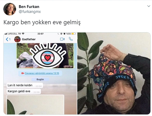 Elime düştün.