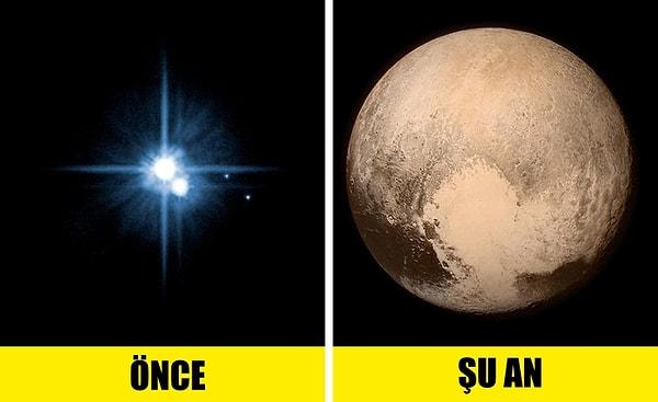 8. Teknoloji de ileriye doğru o kadar büyük bir adım attı ki, artık bilim adamları Pluton'un üzerindeki bütün kraterlerin göründüğü fotoğraflar çekebilmeye başladı.