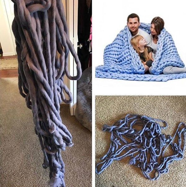 14. "Я знал, что нужно быть готовым ко всему, когда заказывал с Wish. Но все-таки... не могу перестать смеяться с этого одеяла!"