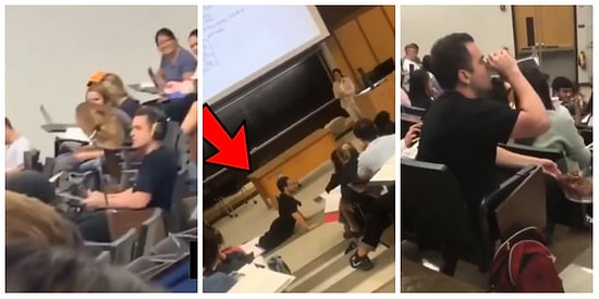 Dersi Bırakmanın Rahatlığıyla Sınıfta Yoga Yapıp Bateri Çalan Garip Üniversiteli Genç