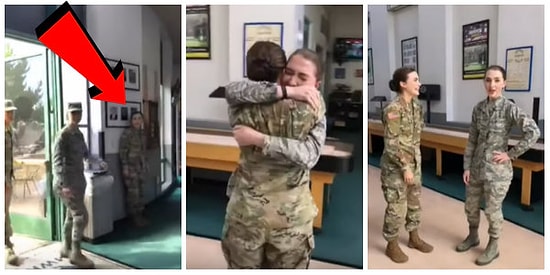 Orduya Yazıldıktan Sonra Uzun Süre Ayrı Kalan Kız Kardeşlerin Sürprizli ve Duygusal Kavuşma Anı