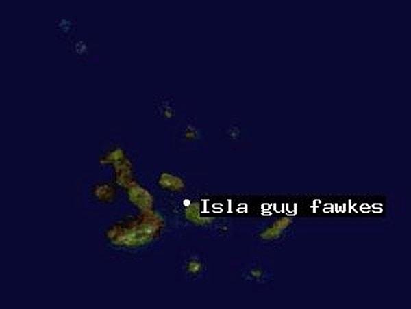 9. Santa Cruz Adası'nın kuzeyindeki Galapagos Adaları'nda Isla Guy Fawkes isimli bir ada bulunuyor. Yani Guy Fawkes Adası. Nedeni ise bilinmiyor. Belki de oraya kaçmayı planlıyordu?