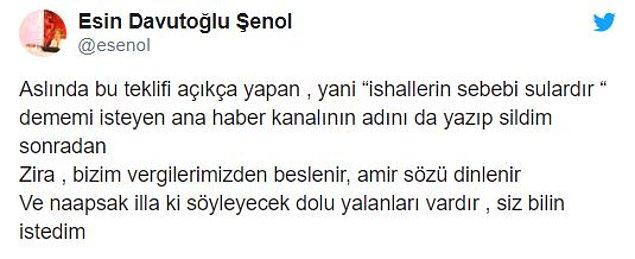 Prof. Şenol "Bizim vergilerimizden beslenir" diyerek söz konusu kanalın TRT olduğunu işaret etti.