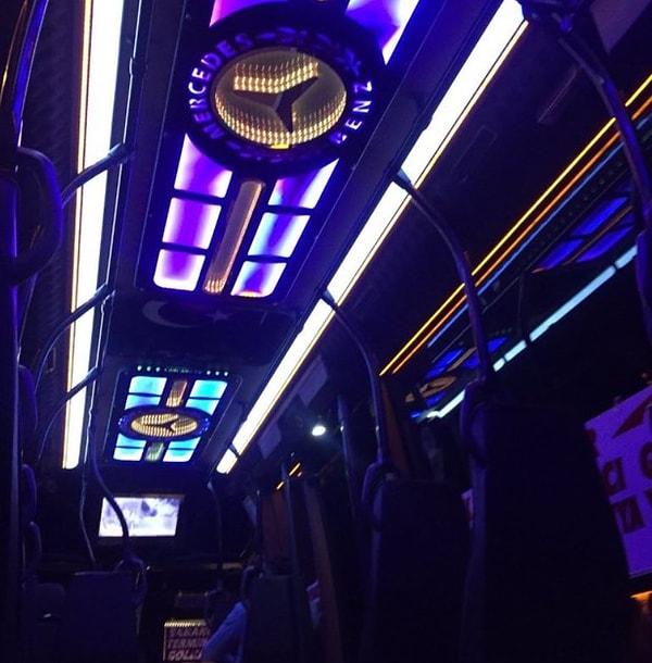 17. Olmazsa olmaz ışıklı, neonlu minibüslerimiz... Gece hayatımıza eğlence katıyor. :)