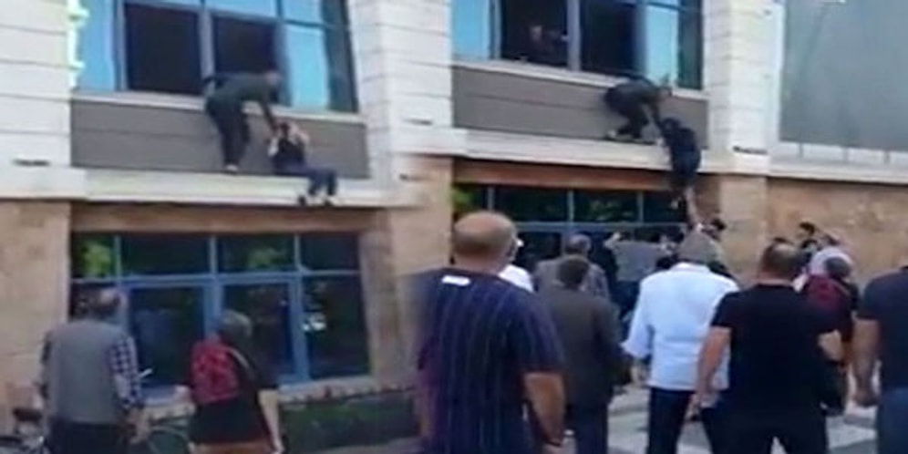 Deprem Oldu Sanıp Camdan Atlamaya Kalkışan Kadın