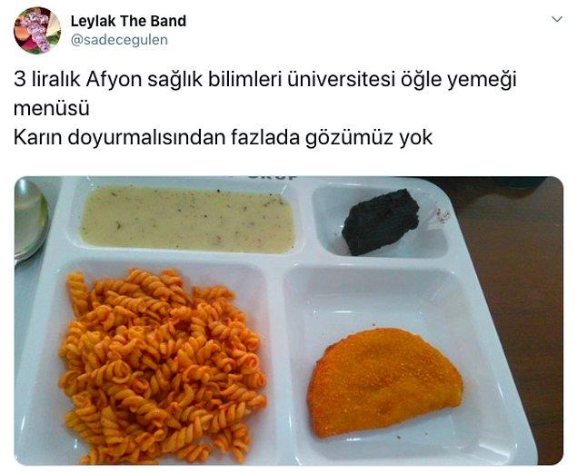 Bunun üzerine Türkiye'nin çeşitli üniversitelerinden öğrenciler kendi yemekhanelerindeki yemekleri paylaşmaya başladılar.