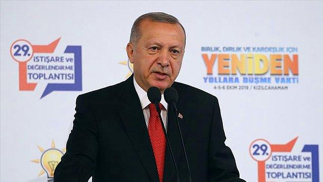 Cumhurbaşkanı Erdoğan, "Amacımız Fırat'ın doğusunu da, altını çiziyorum, barış pınarlarıyla sulamaktır" dedi.