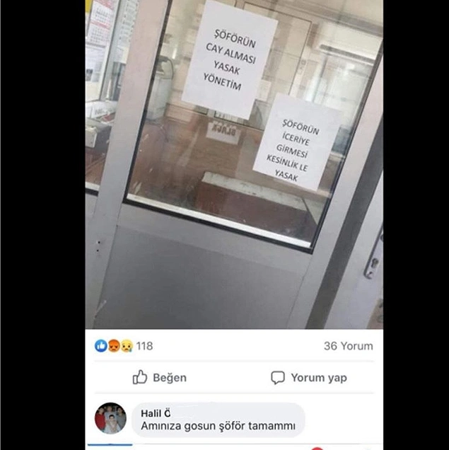 Hor görmeyin şöförü.
