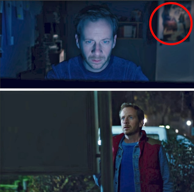3. Look Who’s Back filminde bir sahnede Geleceğe Dönüş filminin bir posterini görebilirsiniz. Ayrıca karakterlerden biri de Mart McFly gibi giyiniyor.