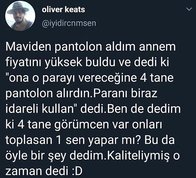 Güzel geri dönüş.