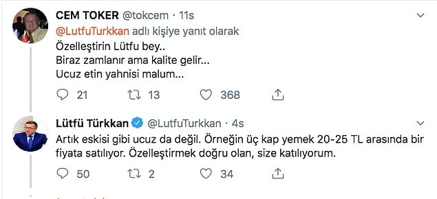 Türkkan sadece kaliteden değil fiyatlardan da yakındı.