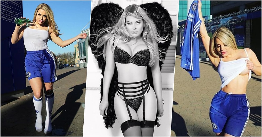 İngiltere'nin Miss BumBum'ı Jessica Lopes, Chelsea Premier Lig'i Kazanırsa Soyunacağını Açıkladı