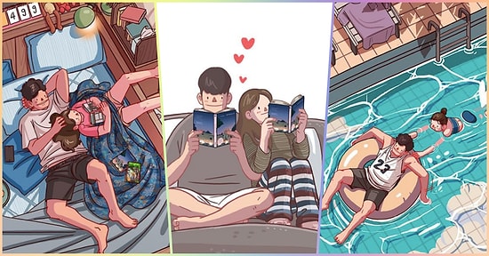 Birbirinden Asla Ayrı Kalamayan Çiftlerden Esinlenen İllüstratörün Çizimlerinde Kendinizi Bulacaksınız!