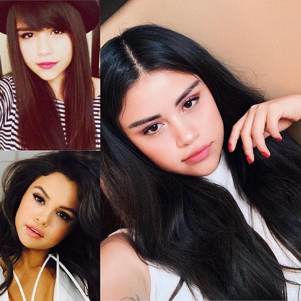 7. Selena Gomez'e ikizi kadar benzeyen onlarca insan var.