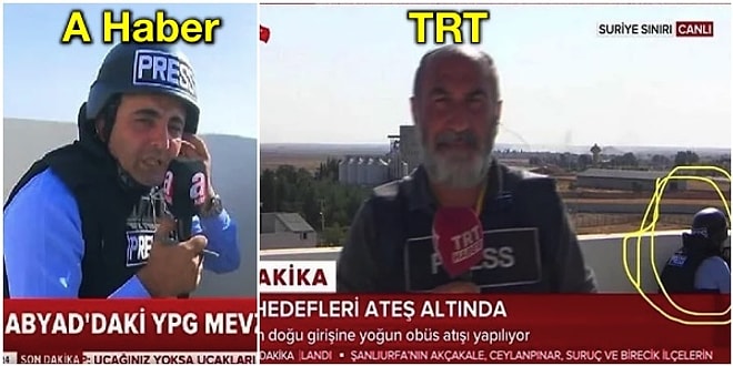 A Haber Muhabirinin 'Kurşunlar Vızır Vızır Üstümüzden Geçiyor' Dediği Anlar TRT'nin Görüntülerine Farklı Yansıyınca Ortalık Karıştı