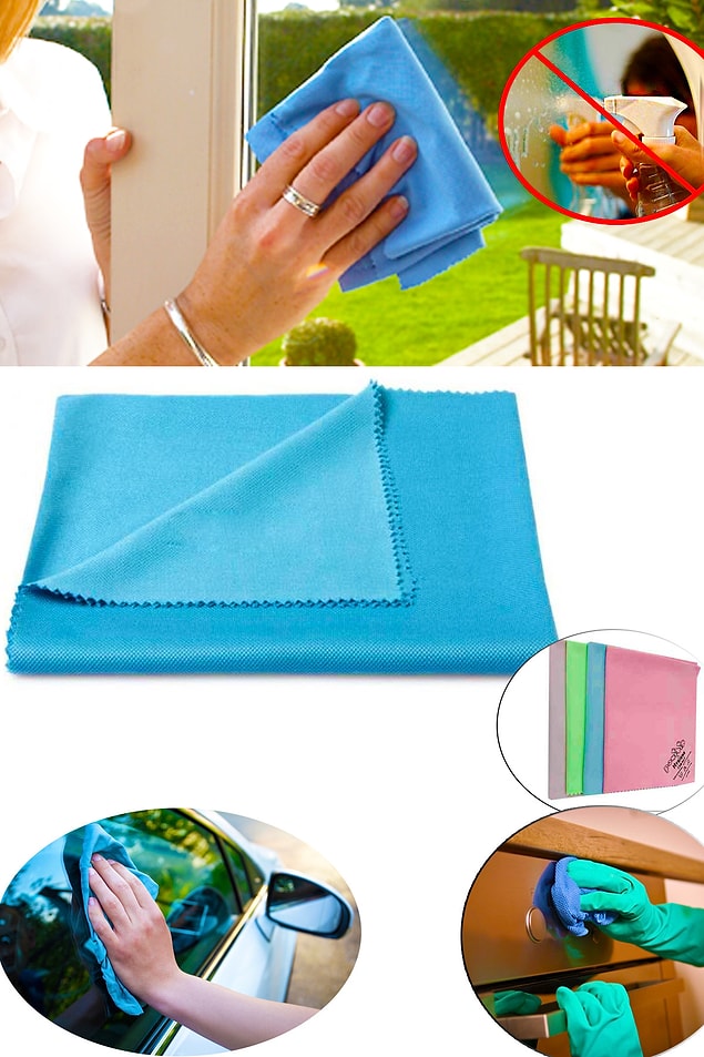 6. Cam temizliğinde günlük kullanım için ise deterjansız mikrofiber cam bezlerini ısrarla tavsiye ediyoruz...