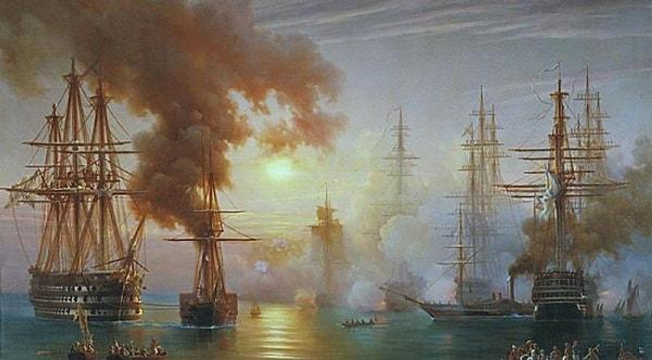 1827 - Navarin Baskını. İngiliz, Fransız, Rus birleşik filosu, Yunanistan açıklarında Navarin'de Osmanlı donanmasını tahrip etti.