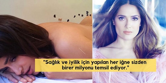 Ünlü Oyuncu Salma Hayek, Instagram Takipçi Sayısı 12 Milyona Ulaşınca Takipçilerine Çıplak Pozla Teşekkür Etti!