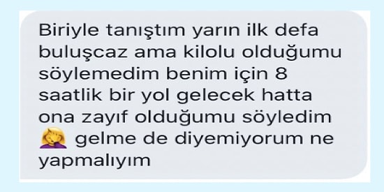 Kilolu Olmasına Rağmen Kendisi İçin 8 Saat Yol Gelecek Erkeğe Zayıf Olduğunu Söyleyen Kadına Gelen Komik Yorumlar