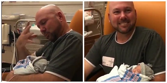 İşitme Engelli Babanın Yeni Doğan Kızına Sevgisini İşaret Diliyle Anlattığı Tatlış Anlar