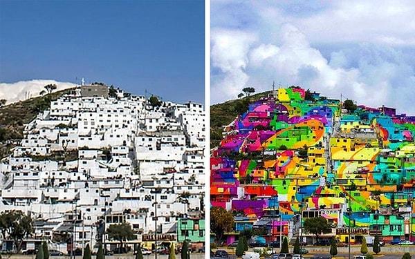 25. "Meksika'nın Pachuca kentinde yerel yönetim tarafından yaptırılan grafiti."