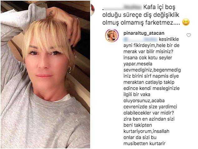 7. Pınar Altuğ'un Instagram'dan paylaştığı fotoğrafa gelen yorumlar ise pes artık dedirtti.