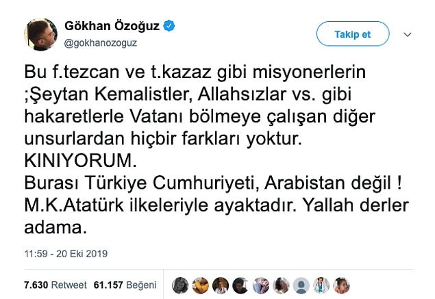 Hatta Gökhan Özoğuz, resmen açtı ağzını yumdu gözünü ve Tuğçe Kazaz'a fena bir ayar verdi.