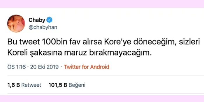 "100 Bin Beğeni Alırsam Kore'ye Dönerim" Diyen Fenomen Chaby Sözünü Tuttu!