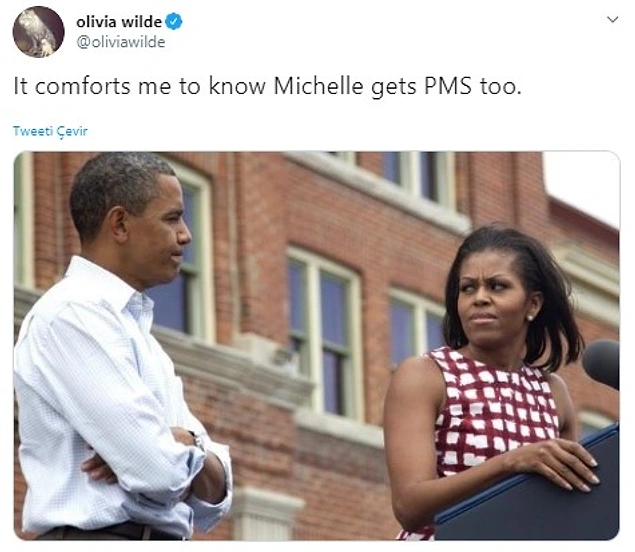 "Michelle'in de PMS yaşadığını bilmek beni rahatlatıyor."