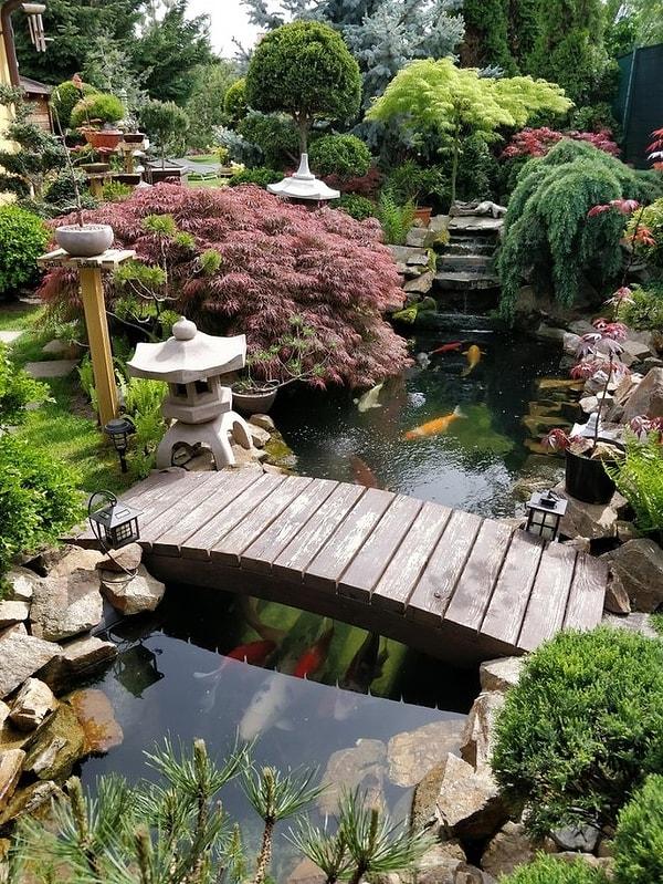 8. Japon bahçeleri tam bir sanat eseri.
