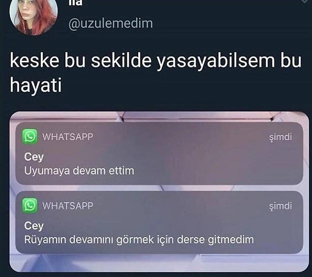 Bahane ararken.