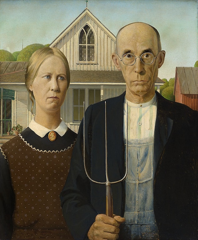 4. Amerikan Gotiği, Grant Wood, 1930