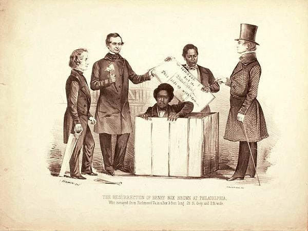 13. Henry "Kutu" Brown 1849 yılında kendini Virginia'dan özgür eyalet Pensilvanya'ya kargolayarak kölelikten başarıyla kaçmıştır.