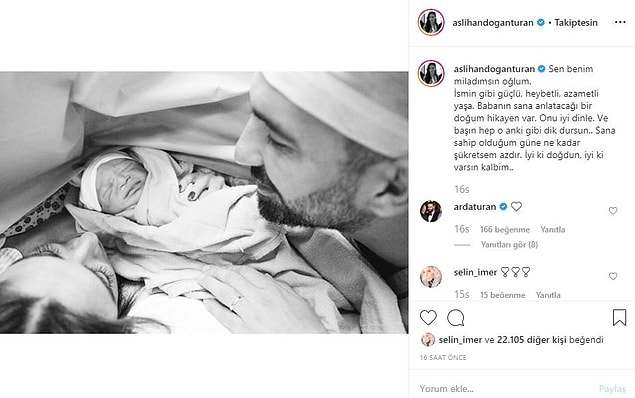 5. Aslıhan Doğan Turan, oğlu Hamza’nın doğum gününü Instagram paylaşımıyla kutladı.