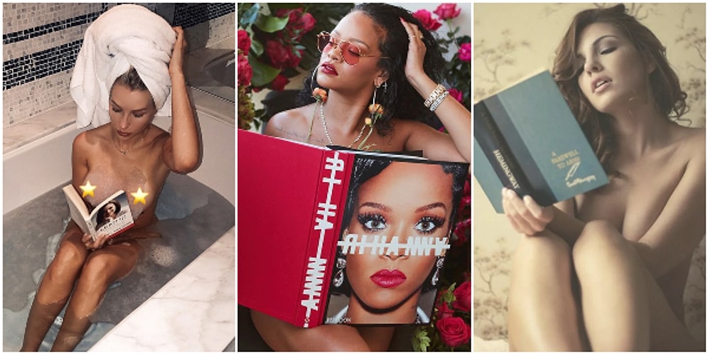 Rihanna'nın Yeniden Gündeme Getirdiği ve Akıma Dönüşmesi Beklenen Seksi Kitap Okuma Pozu
